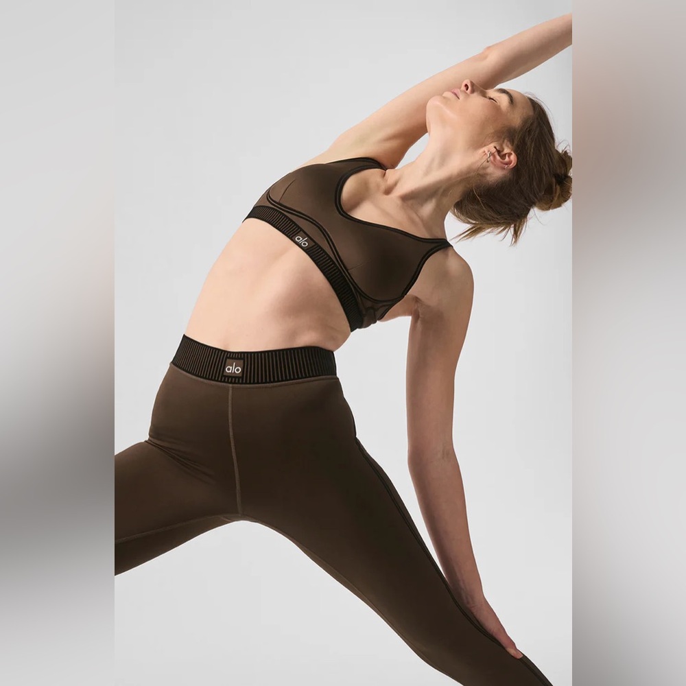 ALO Yoga Airlift High-Waist 7/8 Line Up Legging - Espresso